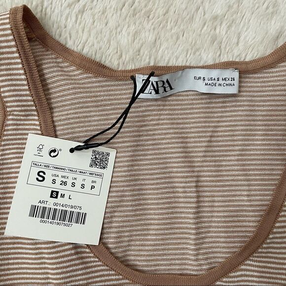 Nwt Zara Striped Tank Top Size Small - Picture 7 of 11